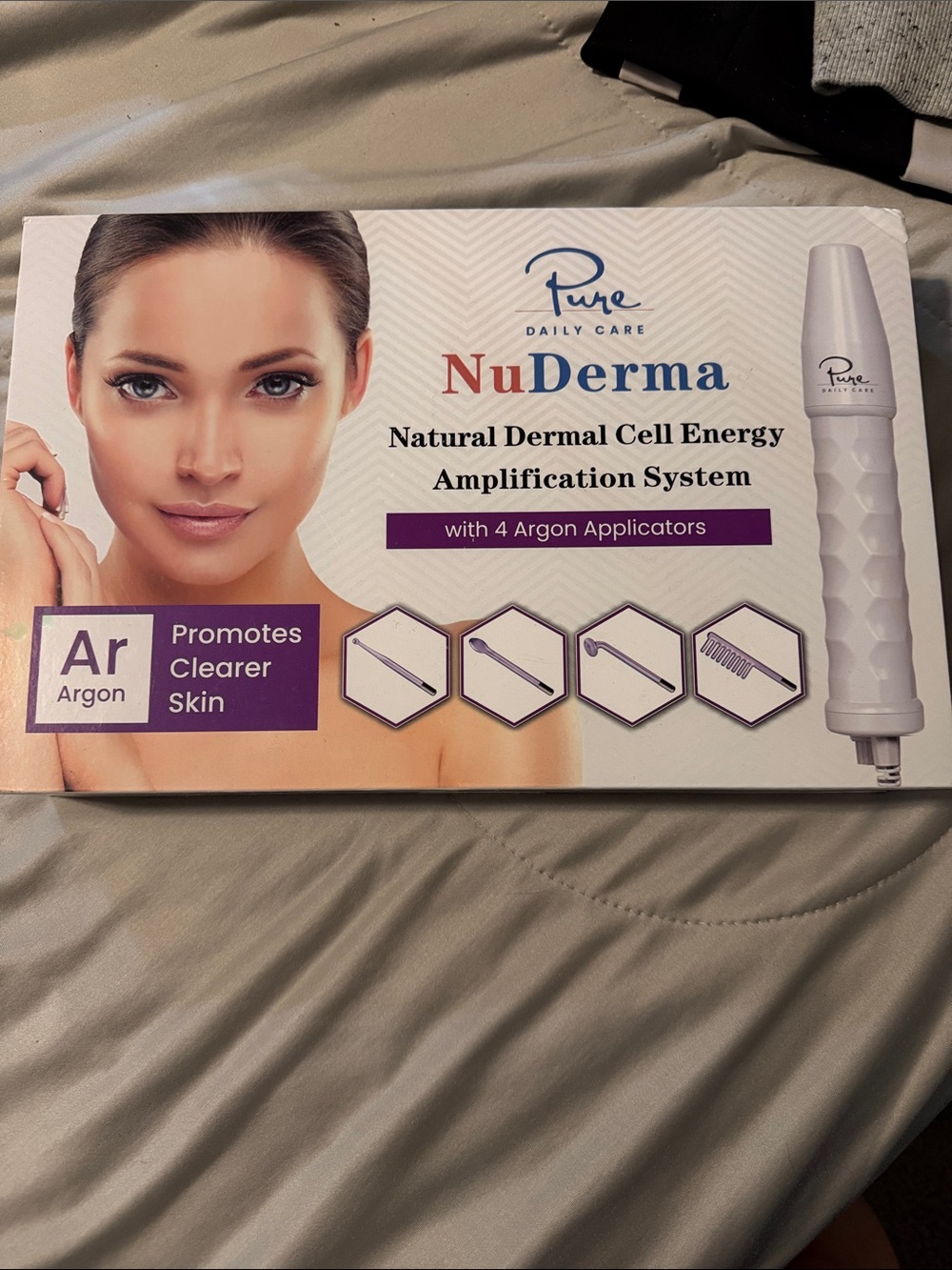 Pur NuDerma Natural Dermal Cell Energy System White with Purple Accents